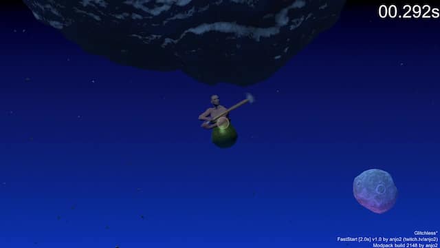 Getting over it backwards speedrun 22.883s (No Snake) - Clipped